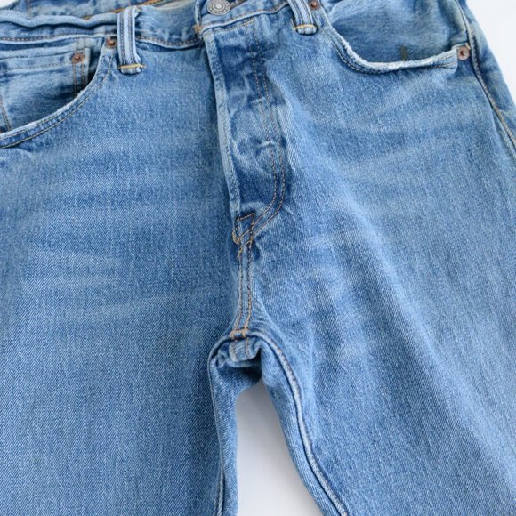 Levi's 501 Blue Skinny Straight Denim Jeans Size 30x32 - Picture 9 of 16